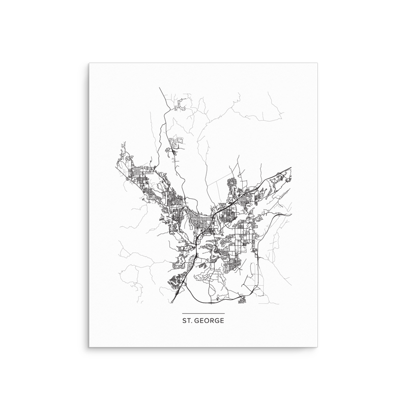 St. George Map Print – Mojave | General Store | Desert Gifts and Souvenirs