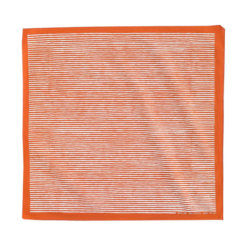 Striped Orange Bandana