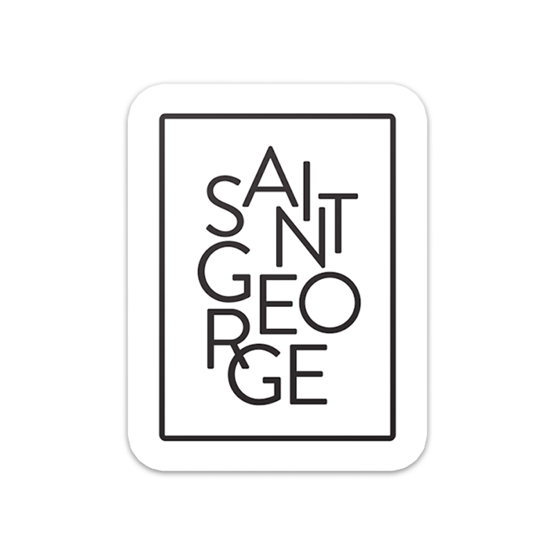St. George Jumbled Text Vinyl Sticker – Mojave | General Store | Desert ...